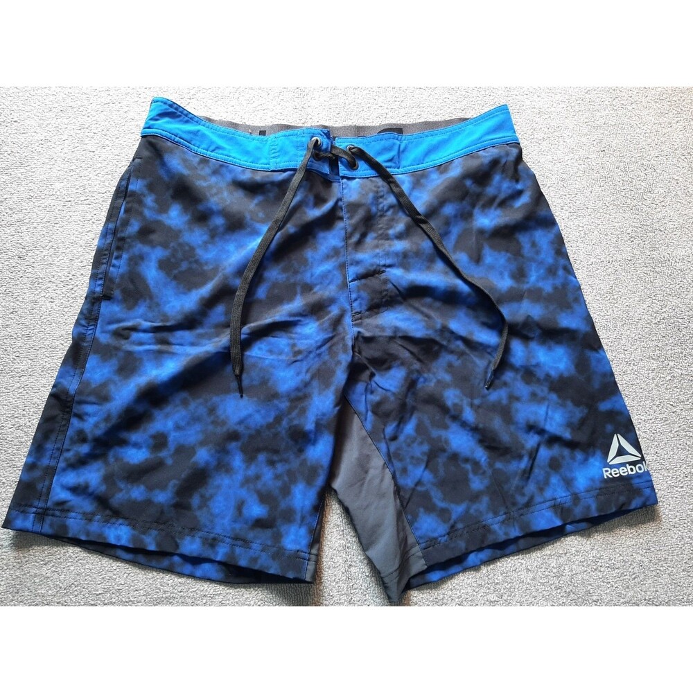 Reebok Mens Board Shorts Swim Trunks Blue Medium M